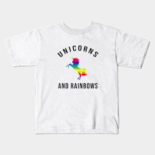 Unicorns And Rainbows Kids T-Shirt